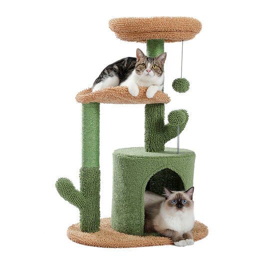 Arbre à chat design cactus avec nid et perchoir