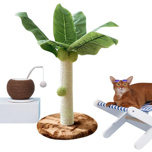 Arbre à chat vert design palmier