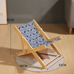 Hamac chaise réglable en bois et tissu pour chat - Vignette | Arbre à Chats